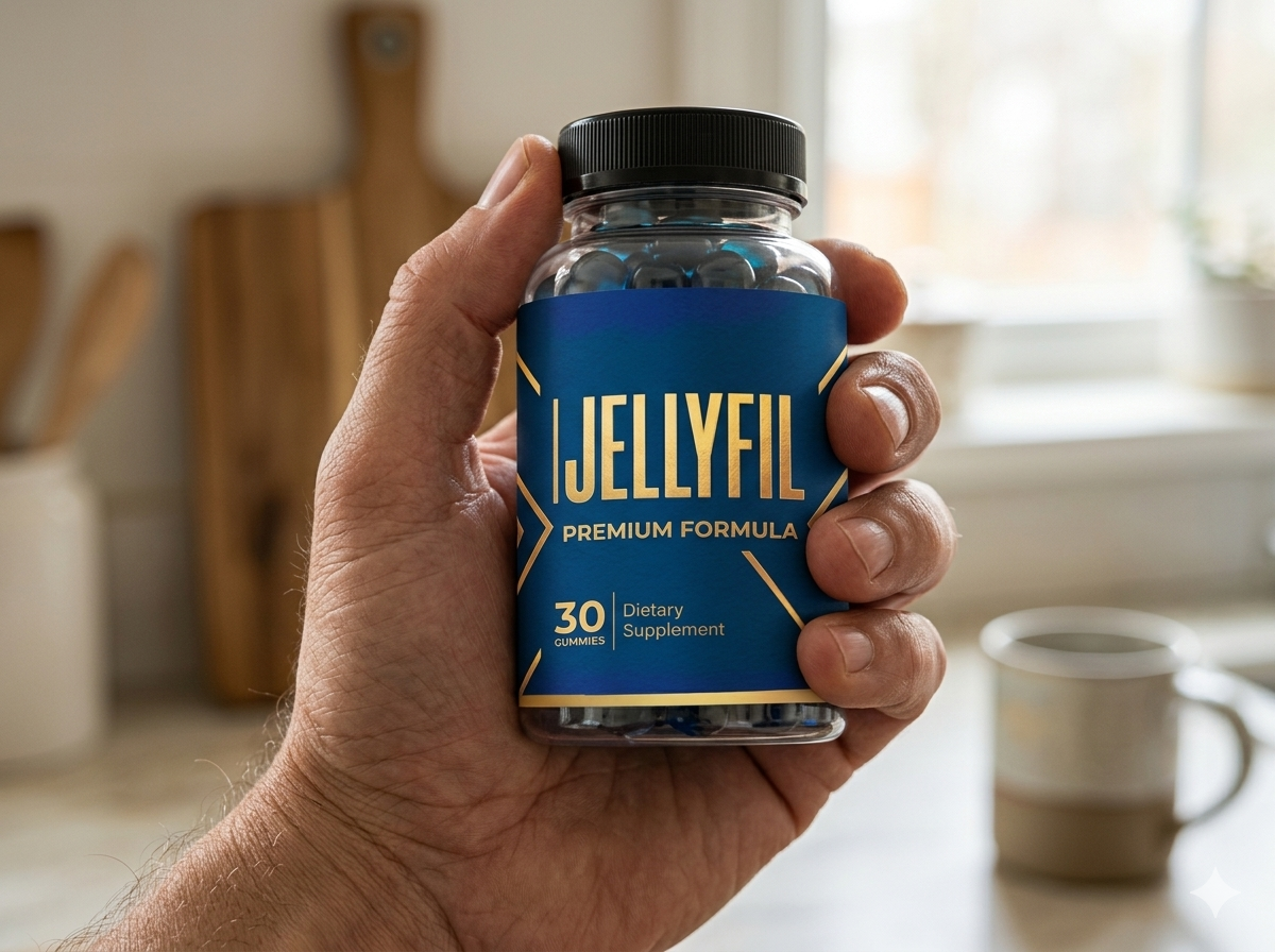 Man holding JellyFil bottle